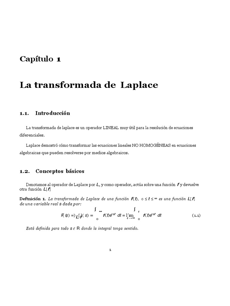 Transformada de Laplace 1 | PDF | Transformada de Laplace | Integral