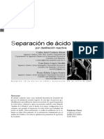 Separacion de Acido Lactico Por Destilacion Reactiva PDF