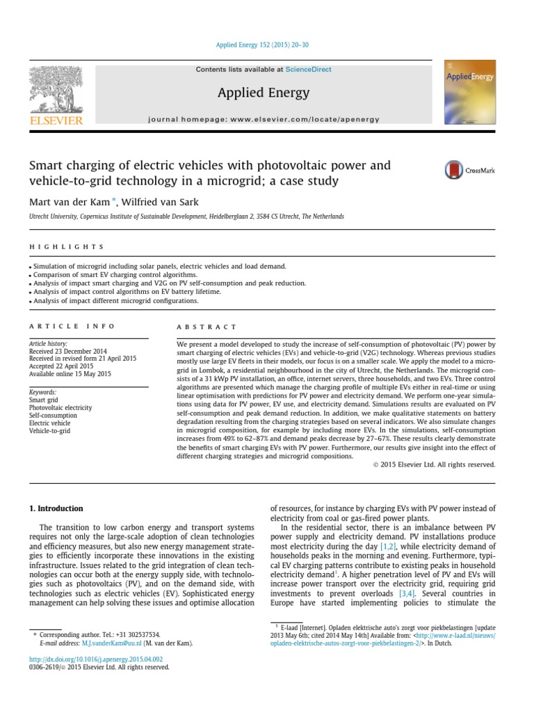Smart Charging of EVs with PV Power | PDF | Electric Vehicle ...