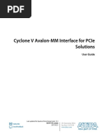 Cyclone V Avalon-Mm Interface For Pcie Solutions: User Guide