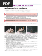 Aula 05 - Fenômenos Físicos e Químicos e Equações Químicas