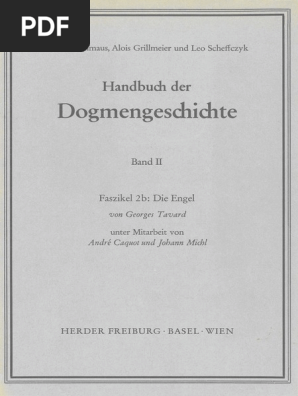 Die Engel G Tavard Handbuch Der Dogmengeschichte Ii 2b - 
