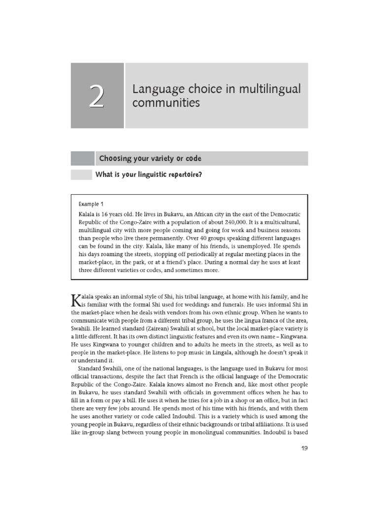 Multilingual Language Choices | PDF | Multilingualism | Language Education
