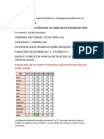 Calculos Sistema Fotovoltaico 