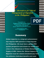Policy Alternatives For Ethical Management of Migration in The Philippines