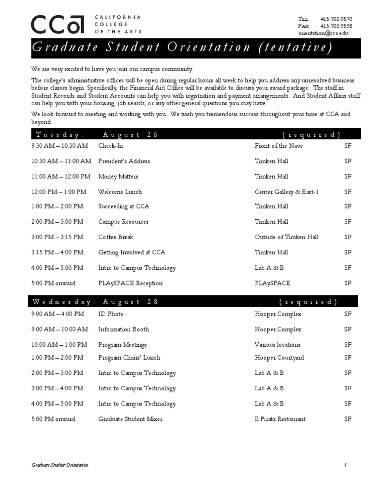 Grad Schedule08 | PDF | Business
