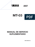 Yamaha Mt 03 (2007) Manual de Servicio Suplementario Esp