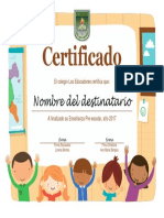 Certificado Pre-escolar 2017