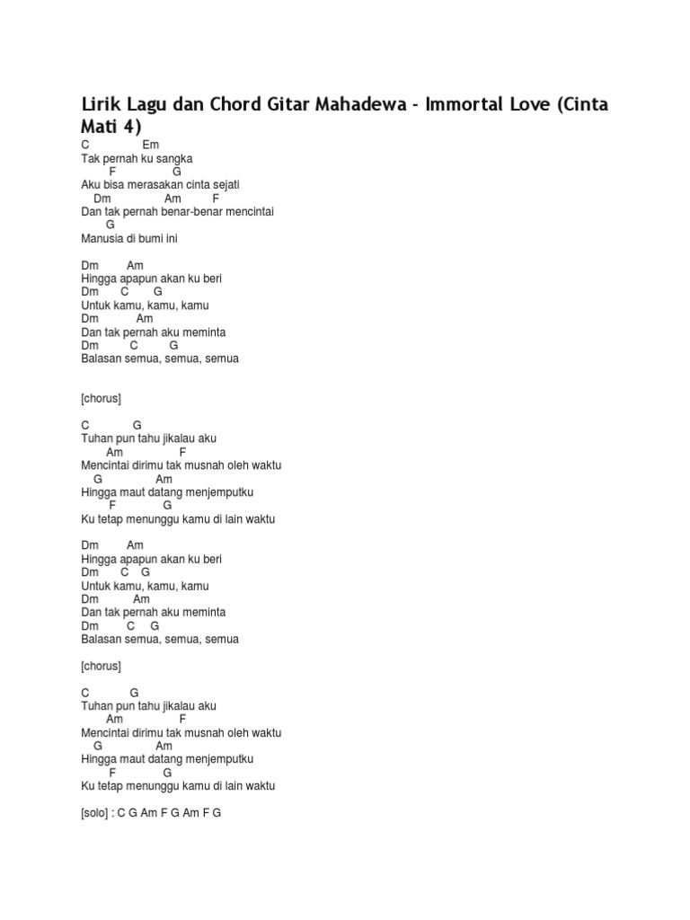 Lirik Lagu Dan Chord Gitar Mahadewa Pdf