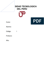Universidad Tecnologica Del Perú: Curso