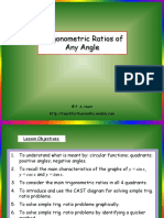 Trig. Ratios of Any Angle