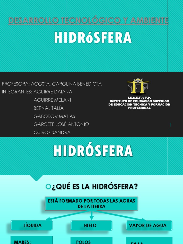 Importancia de la Hidrosfera y su Ciclo | PDF | Tierra | Agua
