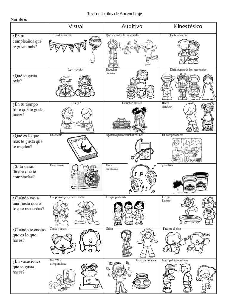 Test de Estilos de Aprendizaje | PDF