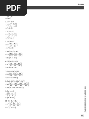 Algebra Capitulo 04 Factorizacion Notacion Matematica