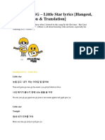 Standing EGG - Little Star Lyrics (Hangeul, Romanization & Translation)