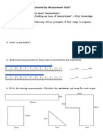 Mathematics Area and Perimeter Audit