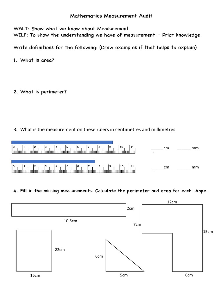 Mathematics Measurement Audit Guide | PDF