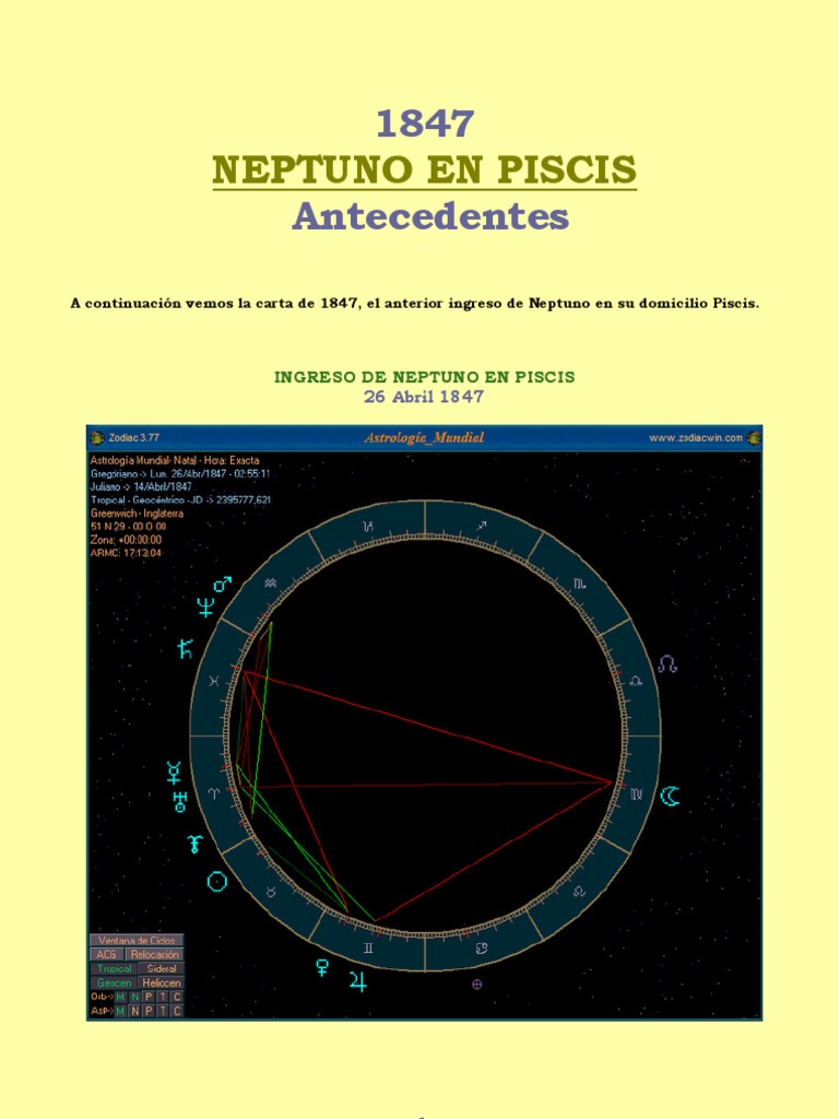 Neptuno en Piscis: Historia y Fechas | PDF | Neptuno | Science