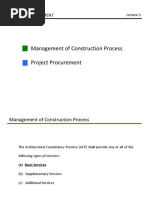 Management of Construction Process and Project Procurement