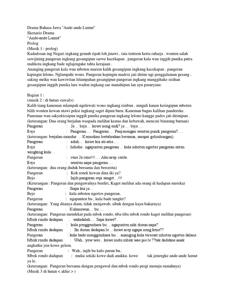 Drama Bahasa Jawa Ande2 Lumut