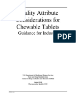 Quality Attributes Chewable Tablets