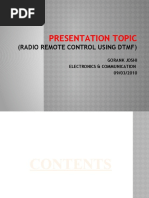 Presentation Topic: (Radio Remote Control Using DTMF)