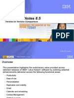 IBM Lotus Notes 8.5: Version To Version Comparison