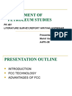 Department of Petroleum Studies: Literature Survey, Report Writing &seminar Presented by Mohit Varshney A4PK-08