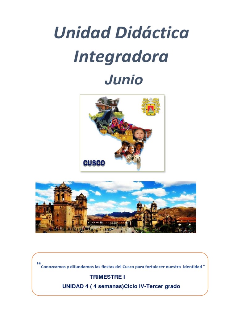 Unidad de Aprendizaje Junio - 4to Primaria | PDF | Información ...