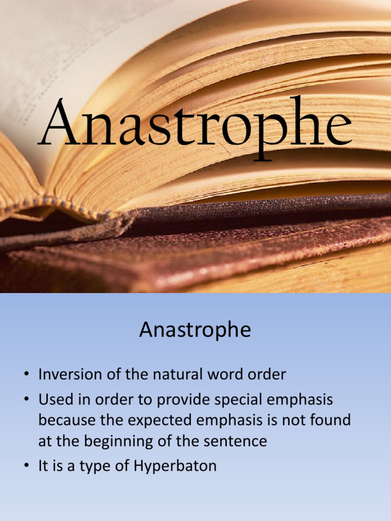 Understanding Anastrophe in Literature | PDF
