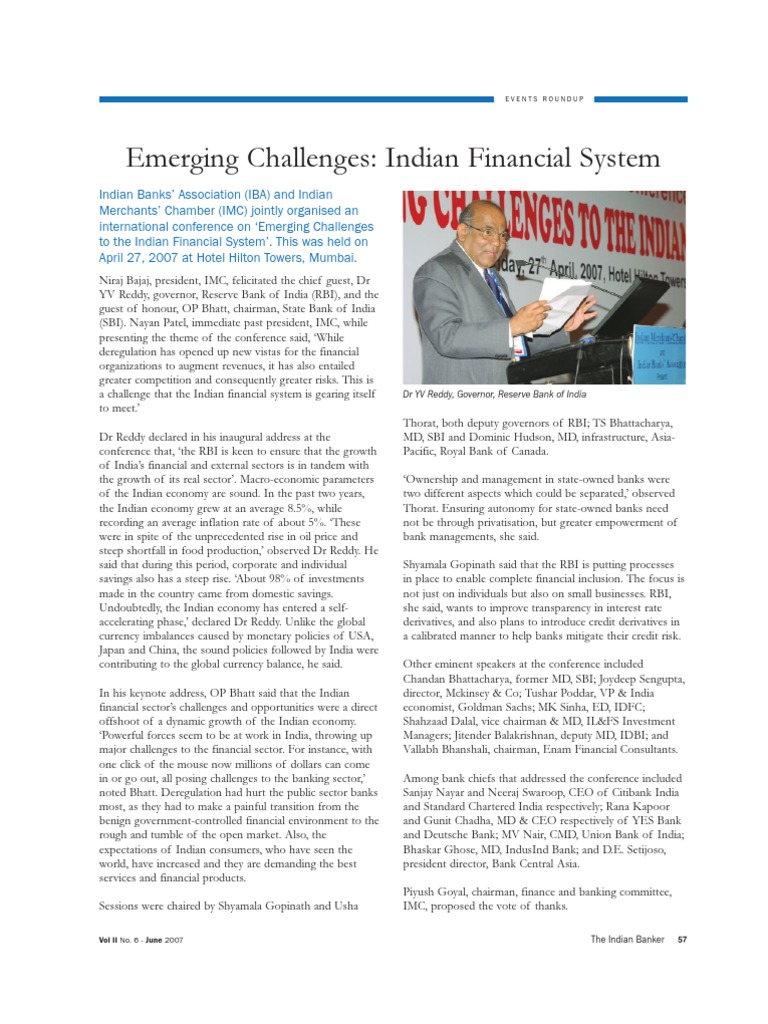 Emerging Challenges in Indian Finance | PDF