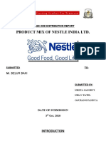 Product Mix of Nestle India LTD.: Sales and Distribution Report
