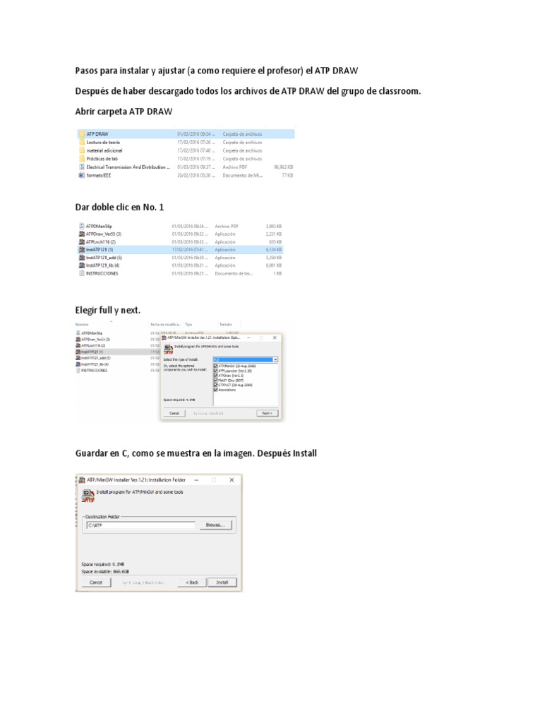 Instalación y ajuste de ATP Draw | PDF | Point and Click | Interfaces ...