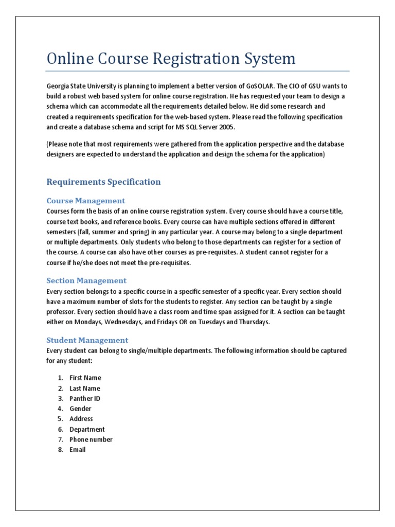Online Course Registration System PDF | PDF | Information Retrieval