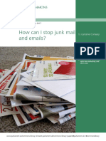 How Can I Stop Junk Mail and Emails?: Briefing Paper