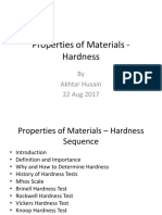 Properties of Materials - Hardness: by Akhtar Husain 22 Aug 2017