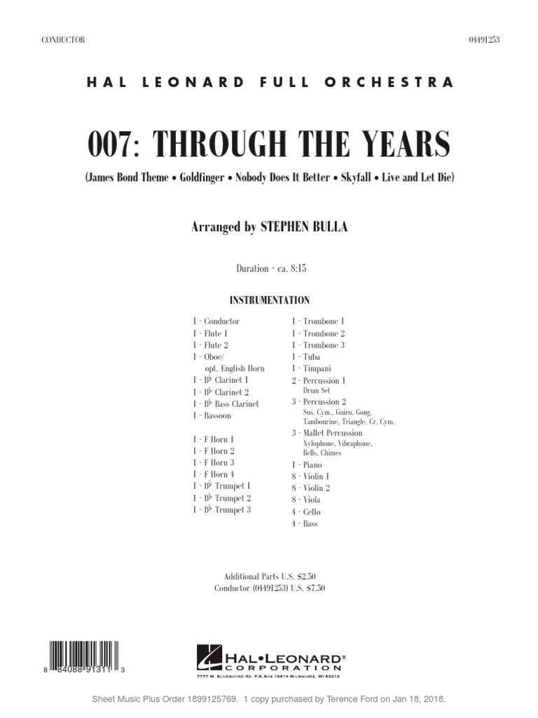 1 007 Through The Years Conductor Score Full Score | PDF | Music ...