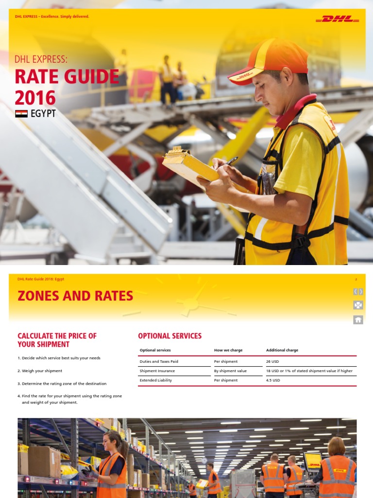 DHL Rate Guide 2016: Egypt | PDF | Fee | United States Dollar