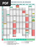 Calendário Escolar 2018-2019