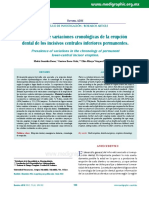 Variaciones Cronológicas de Incisivos Centrales