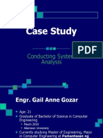 Case Study: Conducting System Analysis