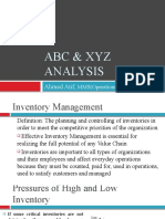 ABC & Xyz Analysis