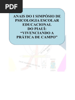 Anais Do i Simpósio de Psicologia Escolar Educacional Do Piauí 