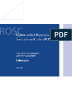 Report On The Observance of Standards and Codes (ROSC) : Indonesia