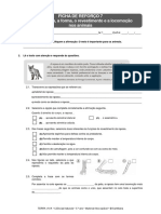 Ficha de Reforço 7 Os Ambientes, A Forma, o Revestimento e A Locomoção Nos Animais