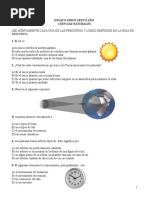 Ensayo Simce N - 1 Ciencias Sexto Básico