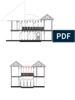 Plano de Corte de Vivienda Colonial