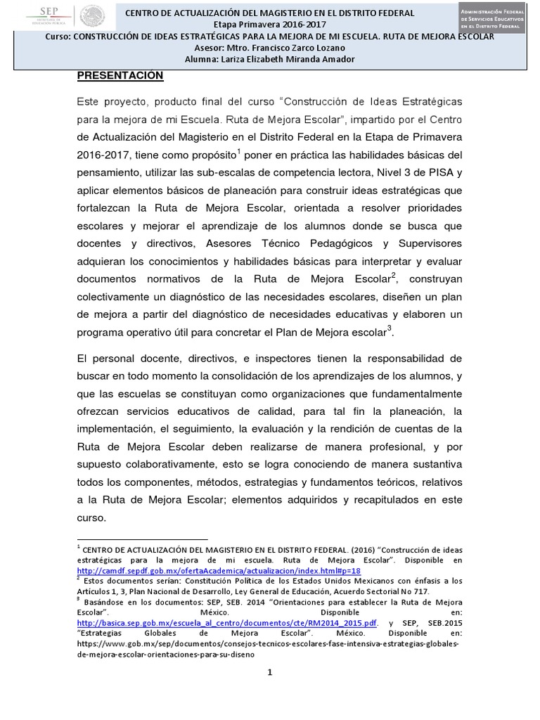 Proyecto Final 1 | PDF | Ciudad de México | Maestros