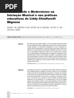 Modernidade e Modernismo na Iniciação Musical e nas práticas educativas de Liddy Chiaffarelli Mignone
