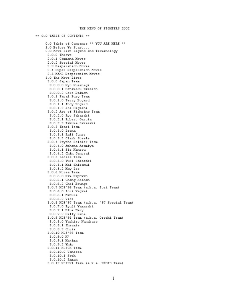 KOF 2002 Iori Moves List (in description) 